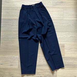 Acne studios cropped wool navy trousers